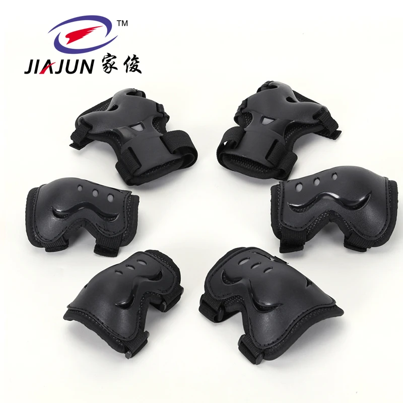 Jiajun 6 في 1 التزلج الدراجات التزلج حماية مجموعة الاطفال الركبة الكوع منصات المعصم واقية الرياضة واقية
