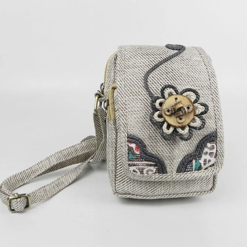 

Featured Embroidery Ethnic Linen Handbag Messager Women Hand-woven Shoulder Crossbody Fashion Casual Girl Holiday Gift Hand Bag