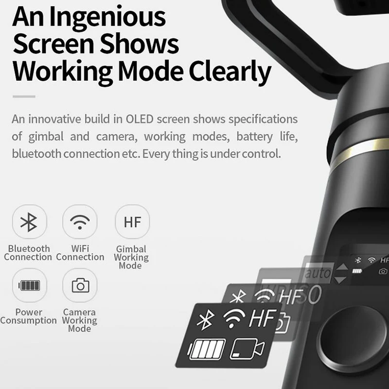  UK Stock FeiyuTech G6 Plus 3-Axis Splashproof Handheld Gimbal for Smartphone Action Camera Digital 