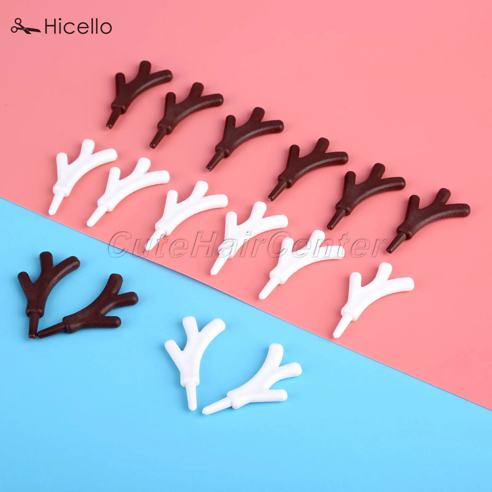 20PCS Plastic Branch Antlers Dear Horns 45*25MM White coffee DIY Hair Band Christmas Snowman Holiday Festival Party Decoration christmas decorations
