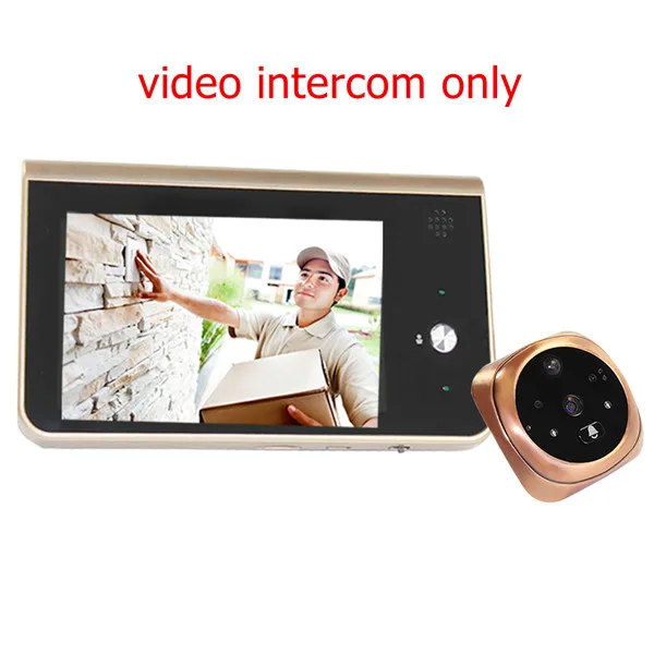 4,3 дюймов цветной ЖК-видео дверной звонок беспроводной 720P домашний охранный дверной телефон домофон камера wifi глазок PIR SD карта хранения - Цвет: video intercom only