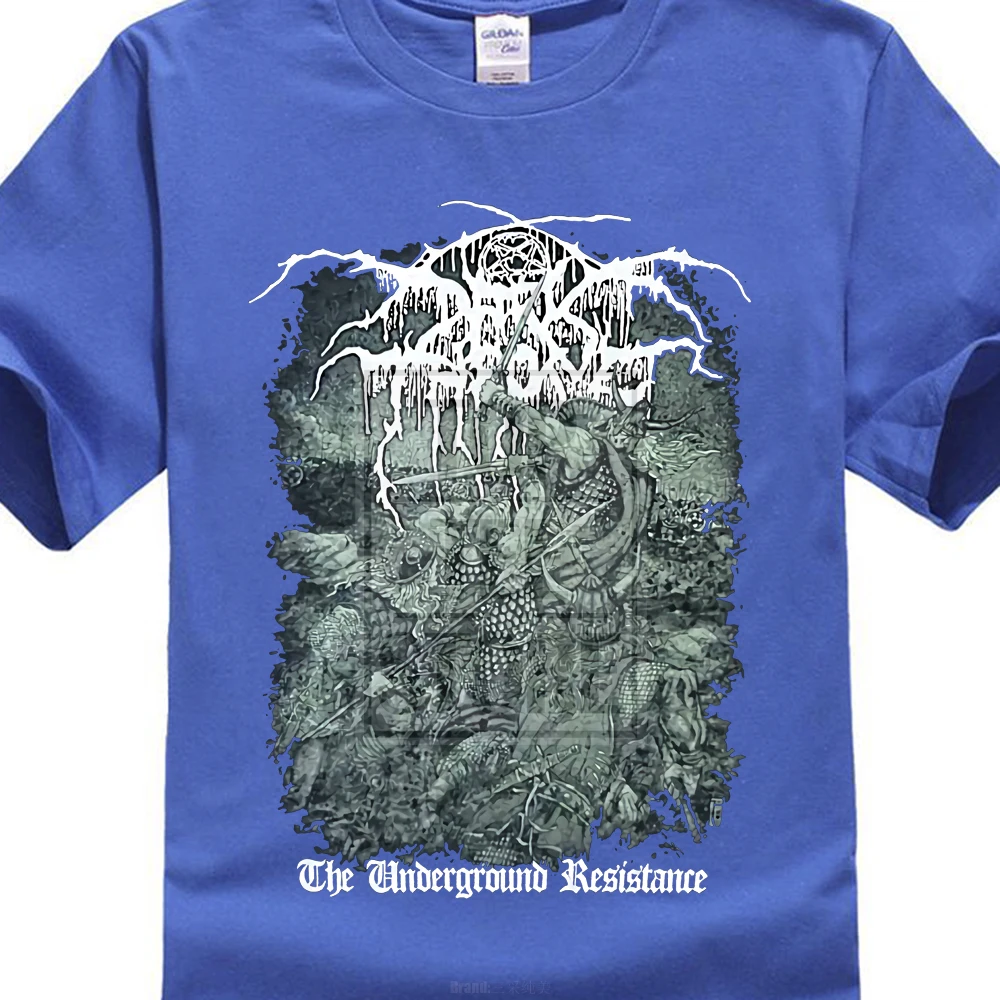 Darkthrone подземное сопротивление рубашка s m l Xl черный металл футболка Темный трон - Цвет: Синий
