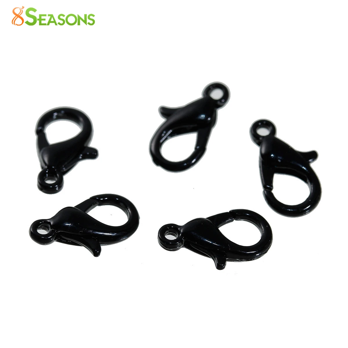 

8SEASONS Zinc Based Alloy Lobster Clasp Findings Black 12mm( 4/8") x 7mm( 2/8"), 30 PCs 2016 new