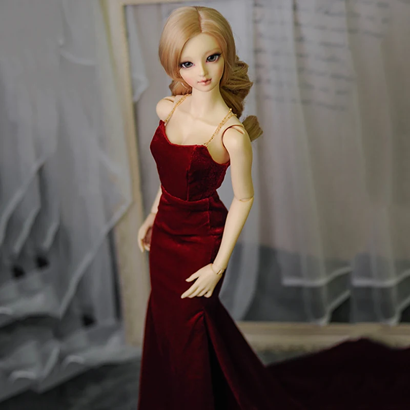 Cateleya bjd кукла 1/3 BJD SD16 sdgr ip платье бархатное платье рыбий хвост-красная кукла королева аксессуары