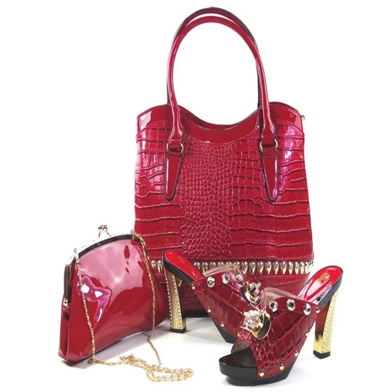 Beautiful flower Italian shoes with matching bags  for wedding 12 cm high heel  size38-42    H16032847