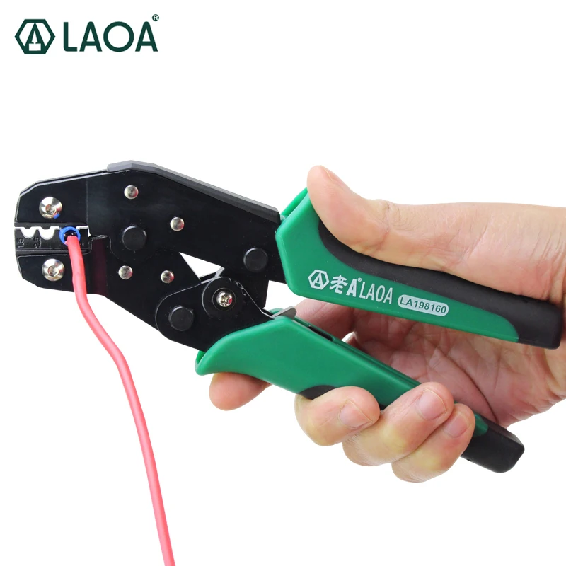 

LAOA Labor-saved Ratchet Terminal Module wire Crimping Plier with die high quality Crimping Tools Made in Taiwan