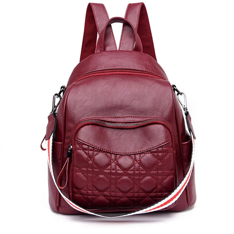

Women Soft Leather Backpacks Female Fashion Shoulder Back Pack Ladies Large Capacity Travel Shcool Backpack for Girls Sac A Dos