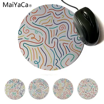 

MaiYaCa 2019 New Hand Drawn Doodle Lines Beautiful Anime Round Mouse Mat Computer Notbook Mousepad Gaming Mouse Pad