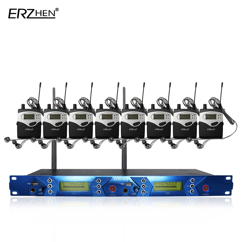 

EM5012 in Ear wireless system with 8 receiver and 1 transmitter studio sound monitor