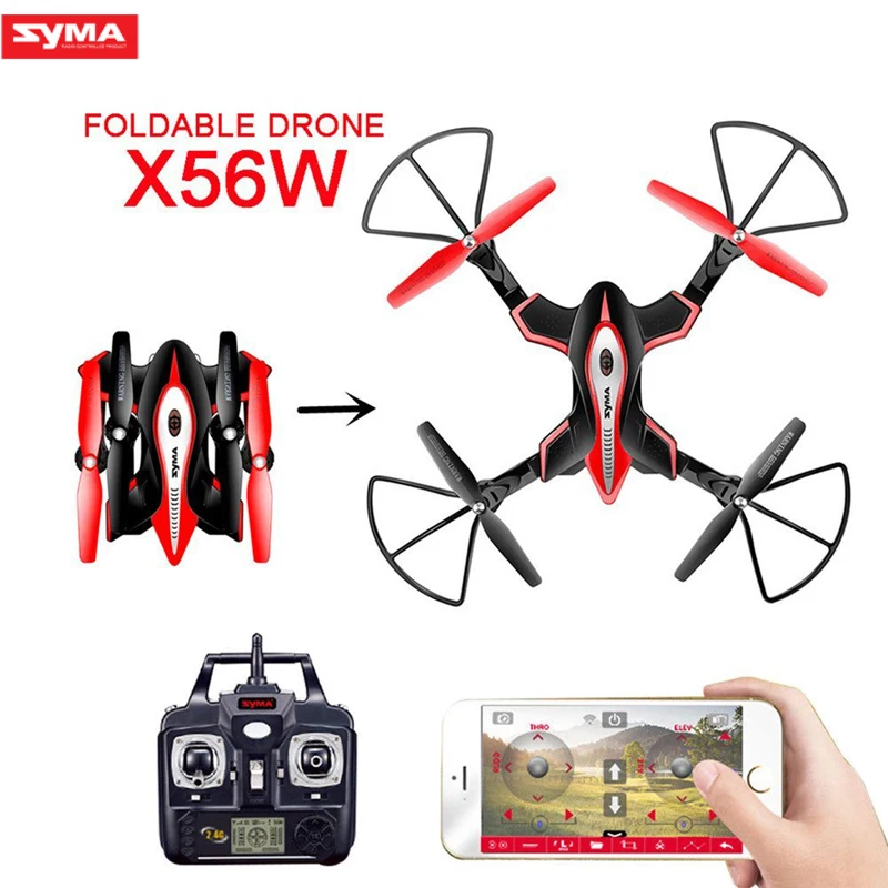 

SYMA X56W Foldable RC Drone with WIFI Camera FPV Helicopter 2.4G 4CH Headless Mode Altitude Hold RC Helicopter Dron