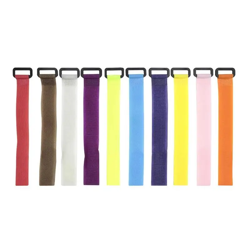 

10pcs Fishing Rod Belts 20cm Nylon Reusable Colorful Fishing Rod Tie Fastening Strap Rope Holder Fishing Rods Tackle Accessories