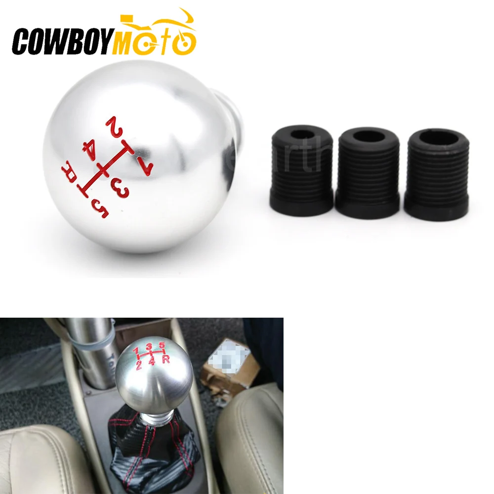

Universal Round Aluminum Auto Car Manual 5 Speed Gear Shift Knob Gearshift Shifter Lever Knob For Honda Toyota Peugeot Hyundai