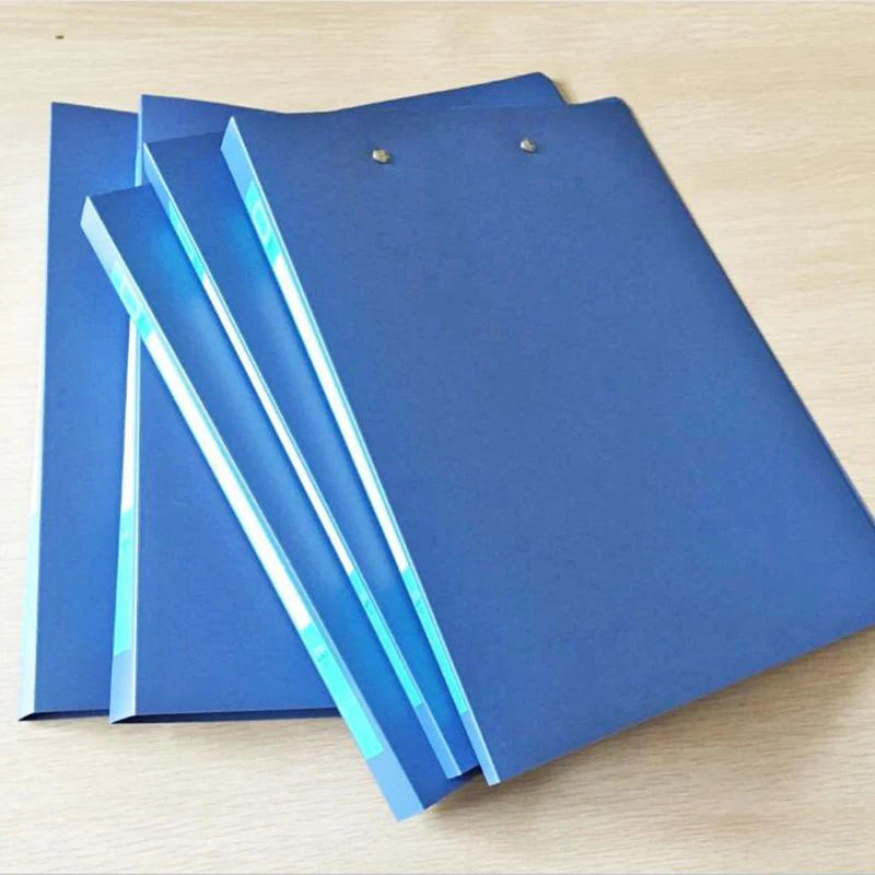 Канцелярские принадлежности канцелярские синий папка двойная твердая папка информация отделочный папка A4 студент оформление рабочего стола зажим