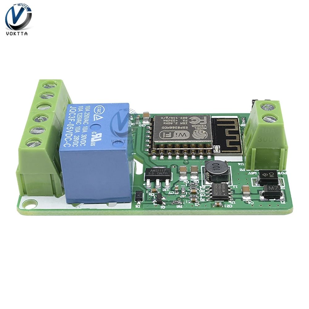Релейный модуль с wi fi реле задержки времени ESP8266 10 а 220 в автоматическая плата