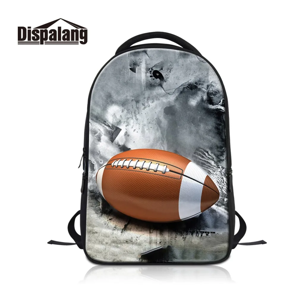 

Dispalang American Footballl Printing Laptop Pack for Guys Custom Photos Mark College Student's Computer Backpack for Traveling