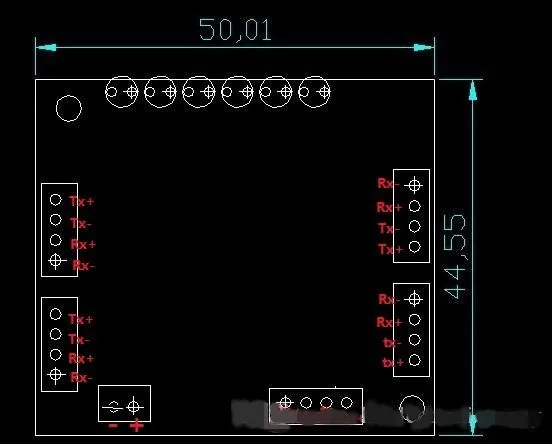 mini switch ethernet placa de circuito para