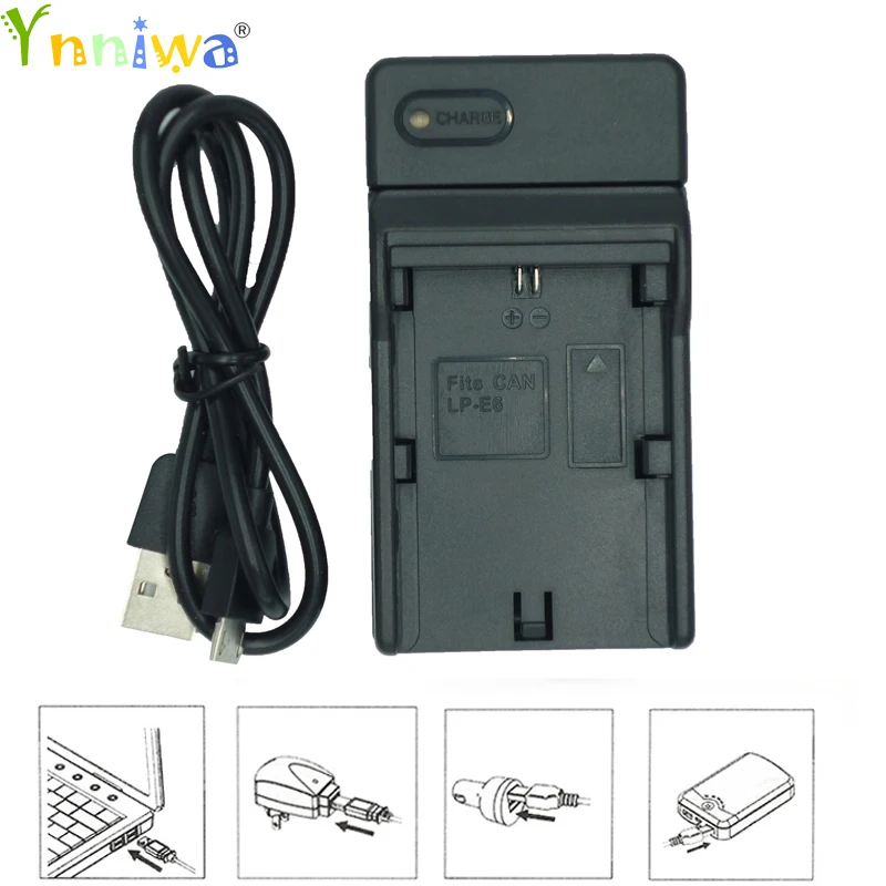 

10pcs/lot USB Port Digital Camera Battery Charger For Canon P-511 LP-E5 LP-E6 LP-E8 LP-E10 LP-E12 LP-E17