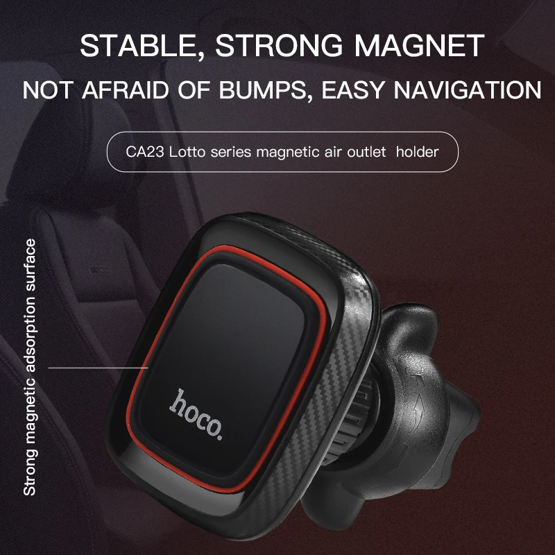 Online Soporte magnético HOCO para teléfono móvil para coche soporte magnético para salida de ventilación de aire soporte para teléfono inteligente GPS de 360 grados para iPhone Samsung