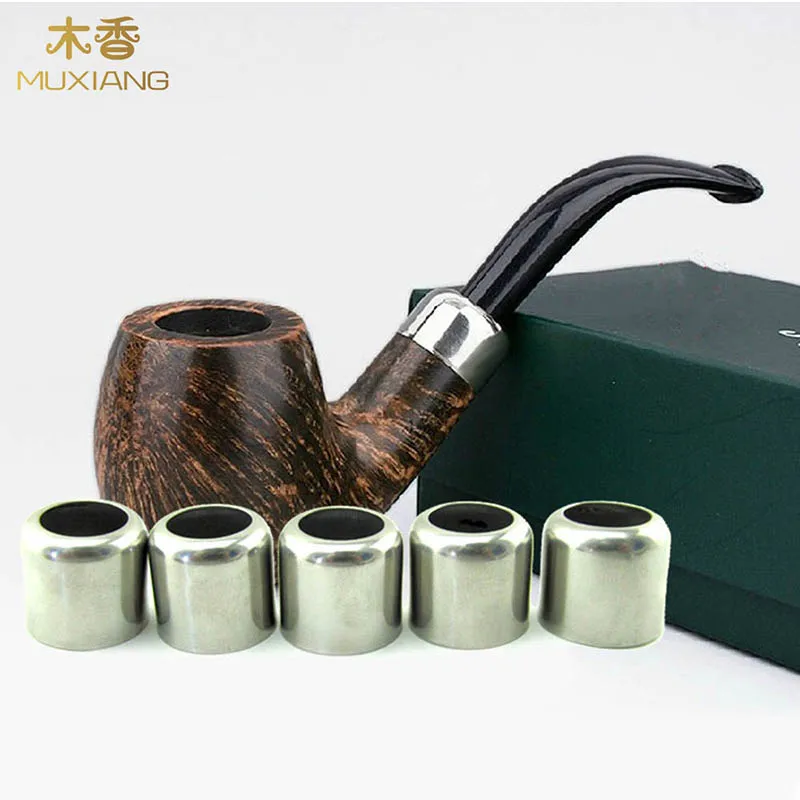 MUXIANG 10Pc/lot Pipe Decoration Ring DIY Silver Ring for Tobacco Smoking Pipe Making Hoop Accessories jh0002