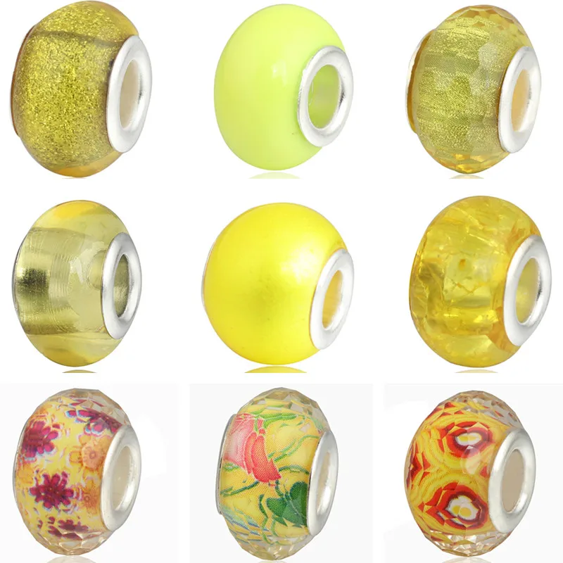 

Fresh Style Ball Panda Flowers Crystal Mickey Mouse Glass Beads Fit Pandora Charms Bracelets Necklaces for Women Murano DIY Gift