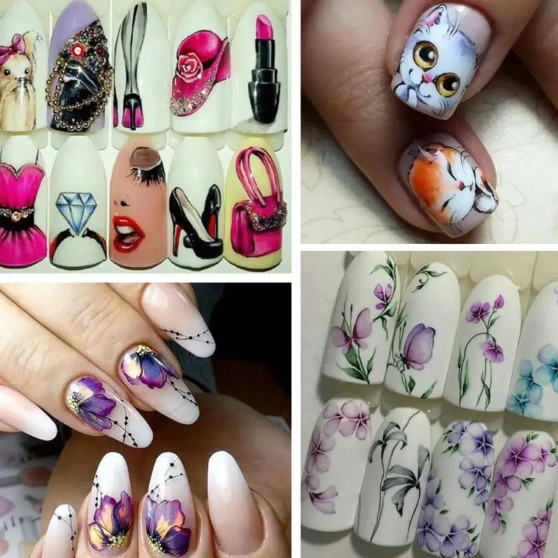 Наклейки на ногти цветок наклейки s для ногтей Лаванда фиолетовая Цветущая наклейка s на ногти наклейки для ногтей цветы наклейки