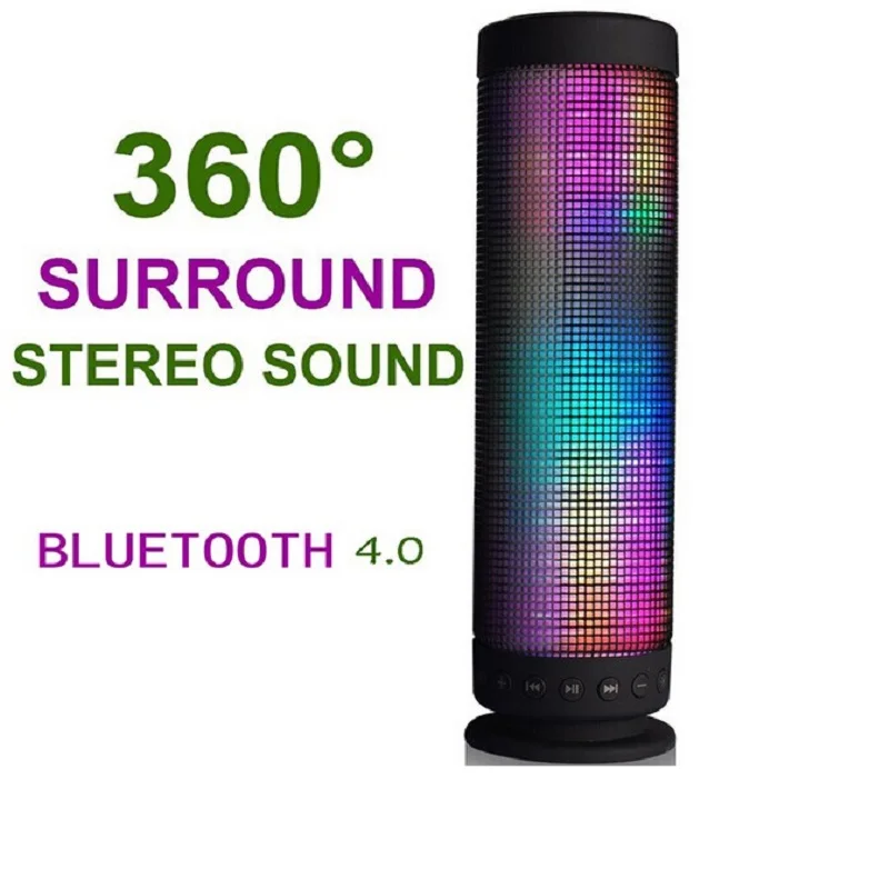 Светодиодные фонари Bluetooth динамик Портативная зарядка 360 градусов USB DC 5V объемный