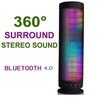 LED lights Bluetooth Speaker Portable Power Recharged 360 Degree USB DC 5V Surround Stereo Sound Wireless Sound bass speaker
