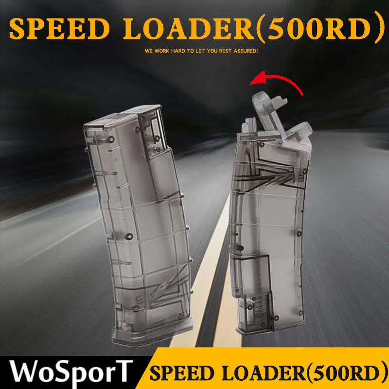 WoSport 2018 Paintball Plastic BB Speed loader 500rd colorful large