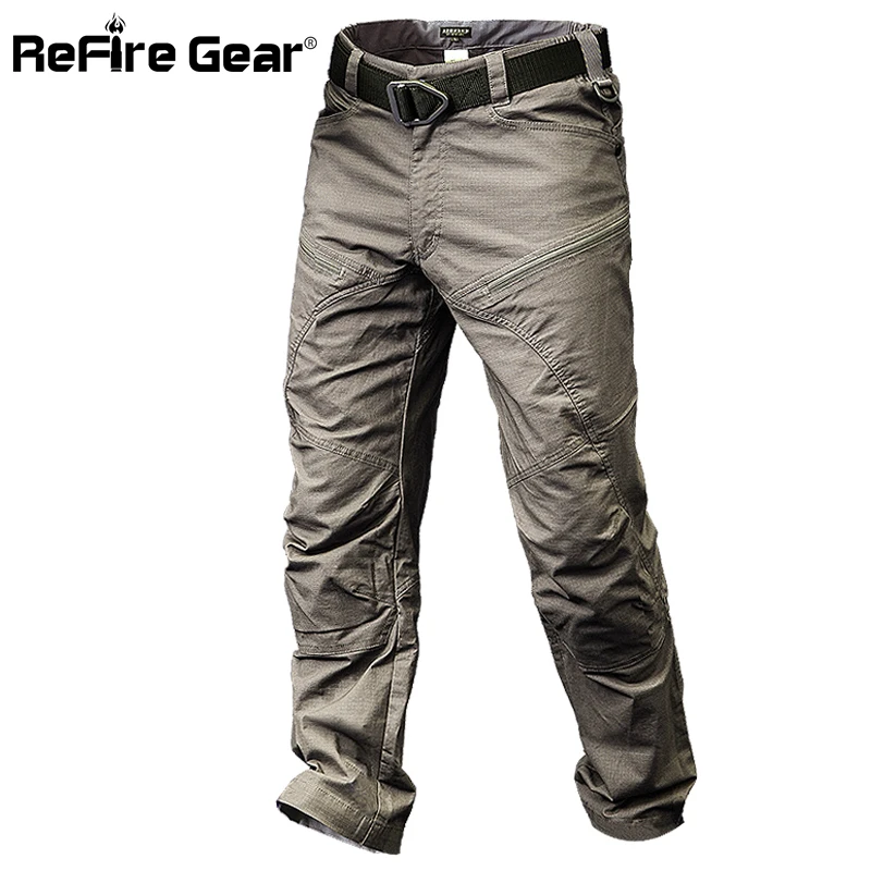 ReFire Gear Military Tactical Cargo Pants Men Special Force Army Combat Pants SWAT Waterproof Large Multi Pocket Cotton Trousers cargo pants military cargo pants