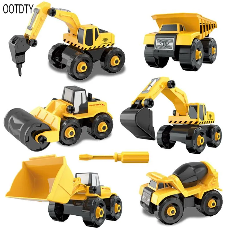 

Disassembly Assembly Engineering Car Tractor Toy Truck Model Toy Vehicles Building Block Kids Toy Gift