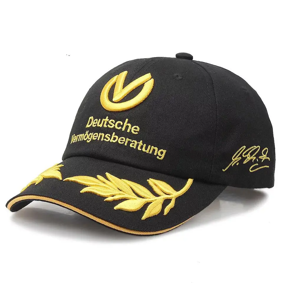 

Outdoor Men F1 Racing Cap Cotton Male Sports Motorcycle Racing Baseball Caps Car Sun Hats Red Black Bone Man and Woman
