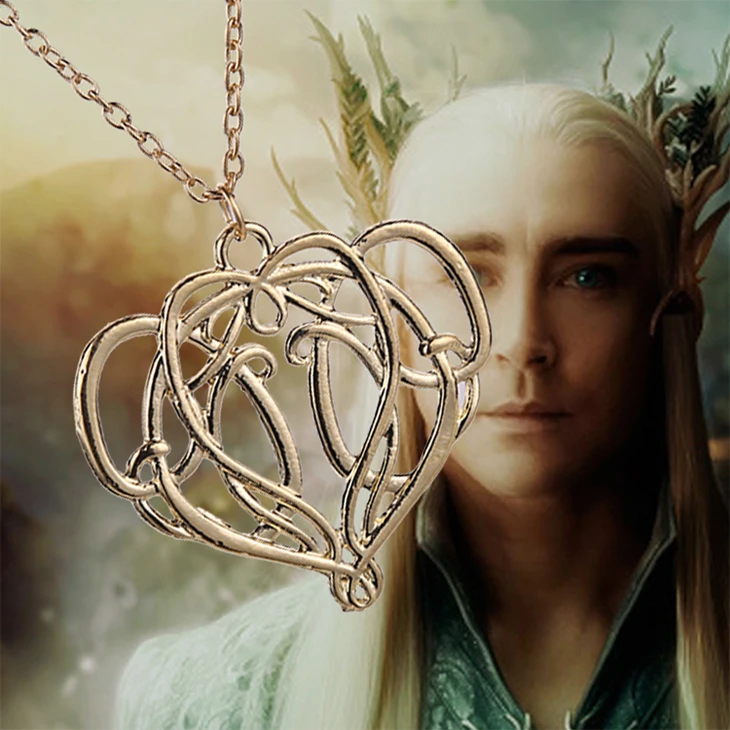 

The Elves Elrond King Necklace Crown Gold Color Pendant Fashion Vintage Moive Film Jewelry For Men And Women Wholesale
