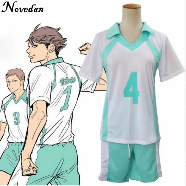 Карасуно старшеклассница волейбольная Клубная форма Haikyuu! Aoba Johsai Oikawa Tooru Косплей рубашки под костюм и брюки комплект