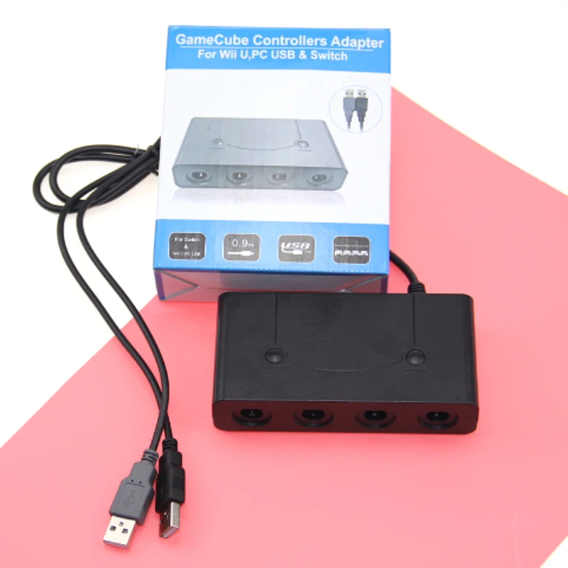 Новейший адаптер контроллера Gamecube для Nintendo WiiU Switch и ПК USB с кнопкой home|Запасные