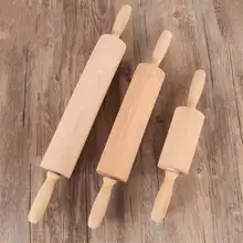 DoreenBeads 3 размера Скалки натуральное дерево здоровая пицца ролик для пасты торт пельмени из теста выпечки инструменты домашний ресторан 1 шт