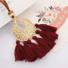 DIEZI богемное длинное ожерелье-чокер с кисточками, колье с воротником, этнический кожаный свитер, цепочка с подвеской, ожерелья для женщин, новая мода