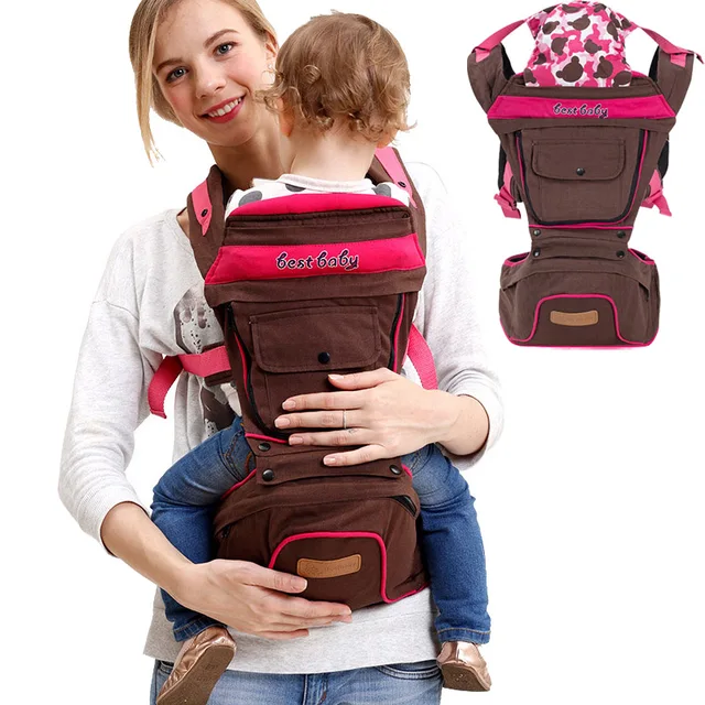 Baby Ergonomic Hipseat Carrier Toddler Breathable Canvas Cotton