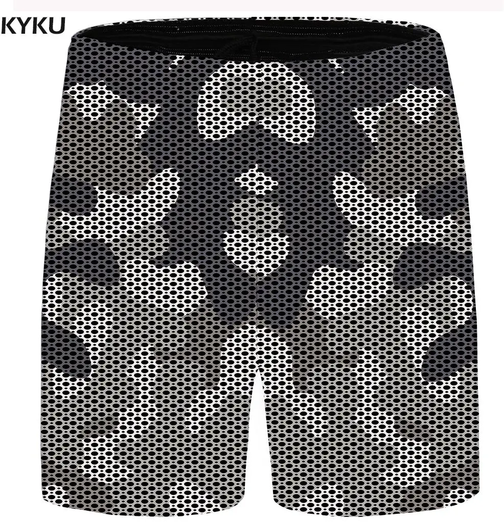 KYKU Camo Шорты мужские Гавайские пляжные шорты в повседневном стиле винтажные