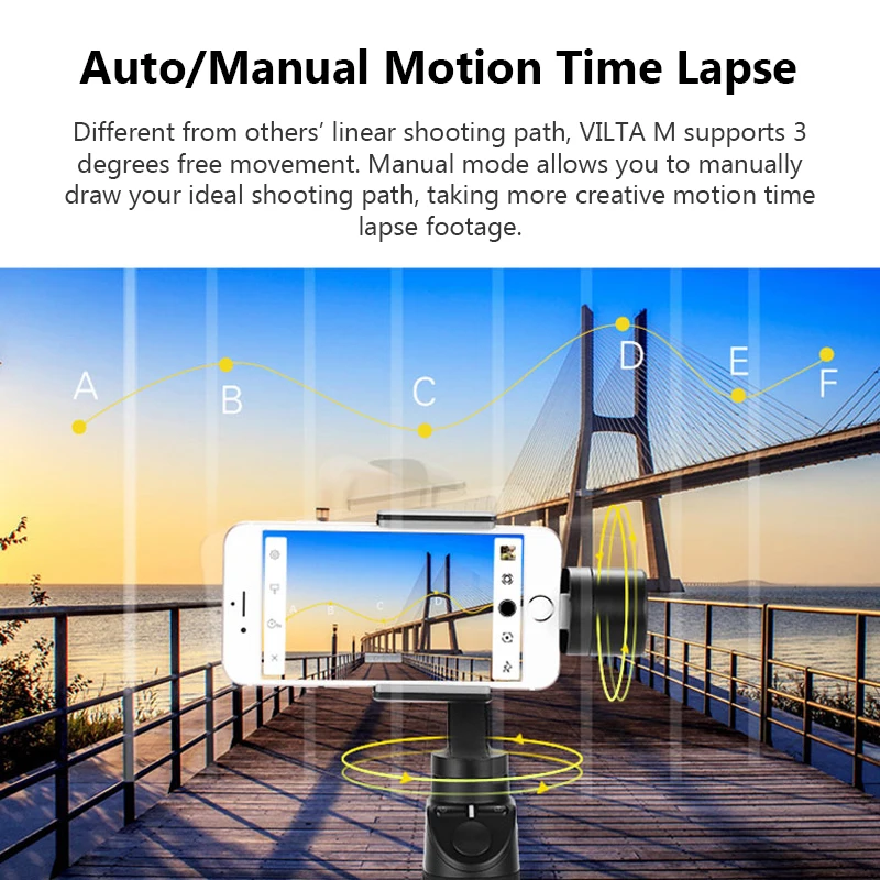 3 осевой Ручной Стабилизатор для смартфона Freevision Vilta M m i Phone S amsung GoPro Action vs Smooth 4 OSMO