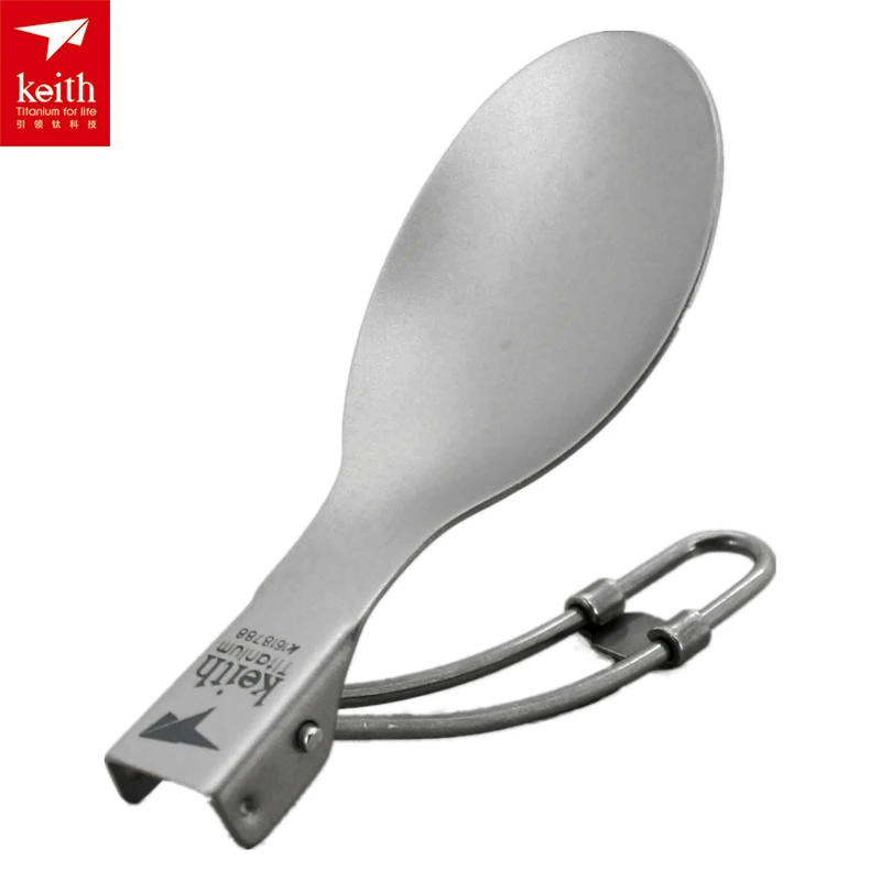 Складная Ложка для кемпинга Keith Ti5301/Ti5308|folding titanium spork|titanium sporktitanium spoon |