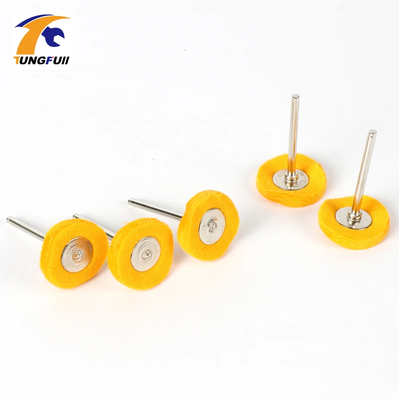 Tungfull drill attachment Yellow Buff Wheel Felt Wheel Polishing Disc