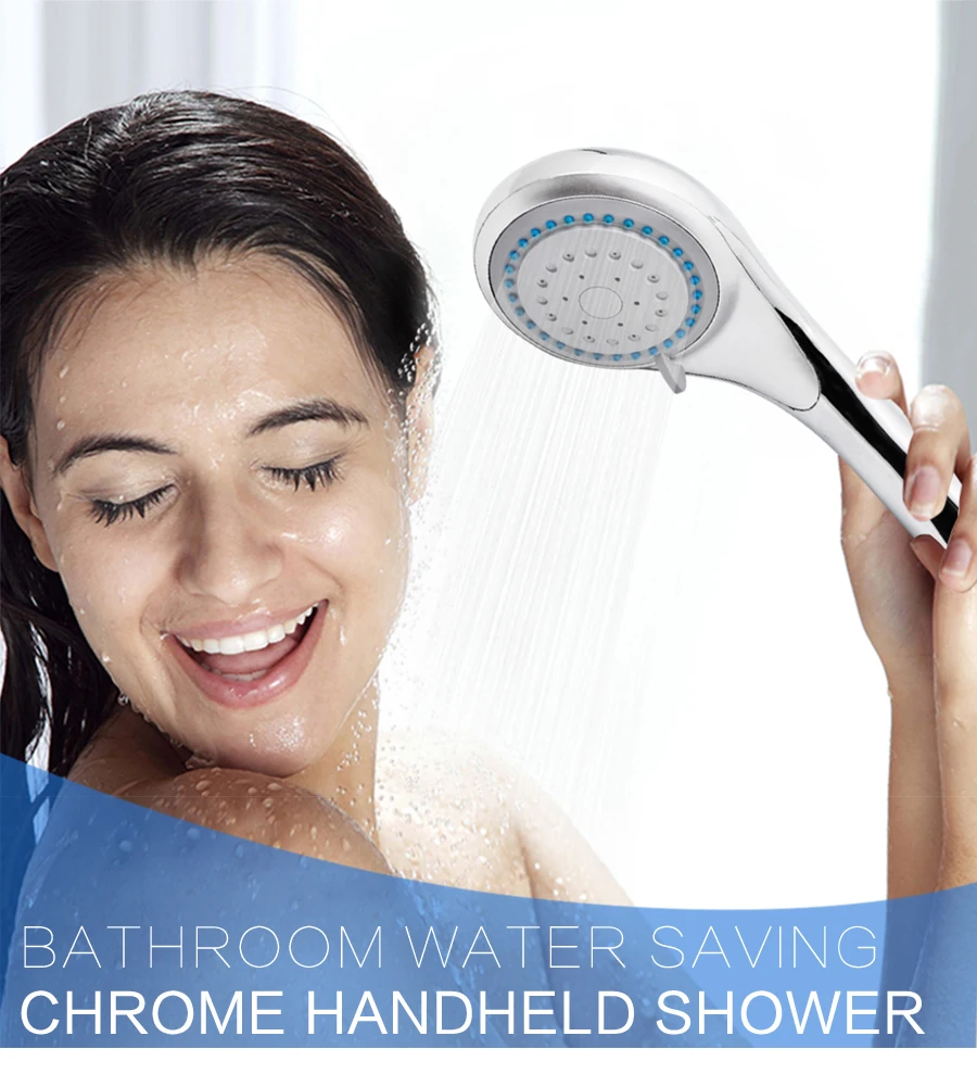 

3 modes ABS Plastic Bathroom Shower Head Round Chrome Rainfall Water Saving G1/2 Standard Shower head Nozzle For Shower Cabin