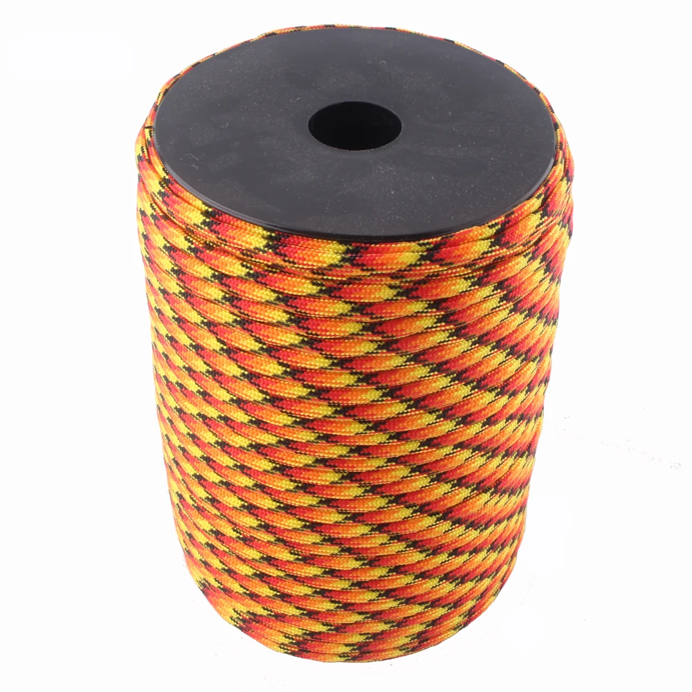 YoouPara 250 Colors Paracord 4mm 100 Meters Spools 7 strands rope Parachute  cord Outdoor Climbing tactical Survival Paracord 550