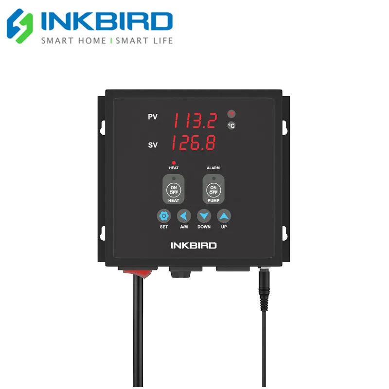 Inkbird Plug-N-Play PID контроллер температуры Термостат IPB-16S Предварительно проводной цифровой домашний пивоваренный контроллер с 2 вилками