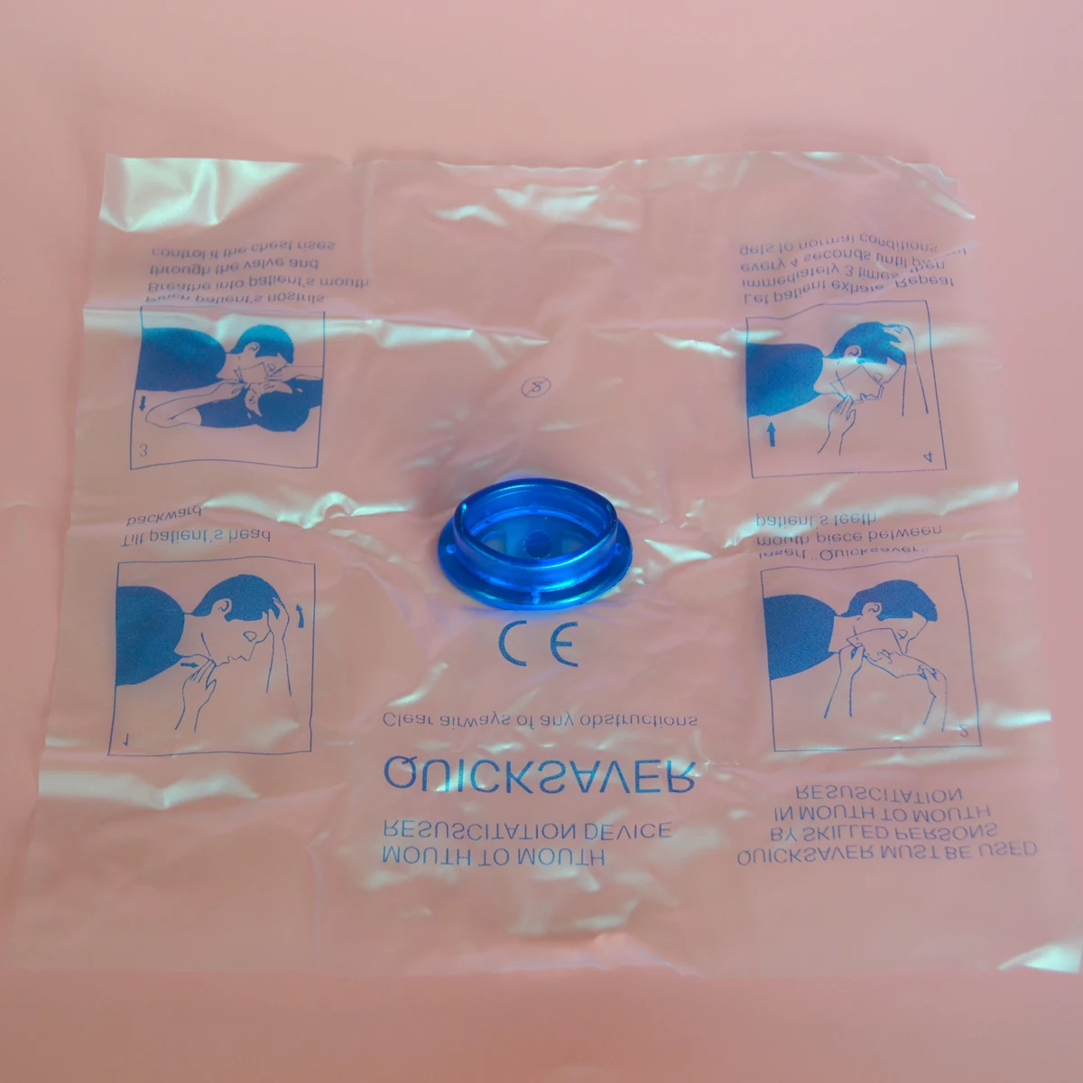 Beste 50 stks pak Kunstmatige Beademing Masker CPR Gezicht Shiled Wegwerp CPR Zuurstofapparaat Masker Met Éénrichtingsklep Emergency Rescue Kit