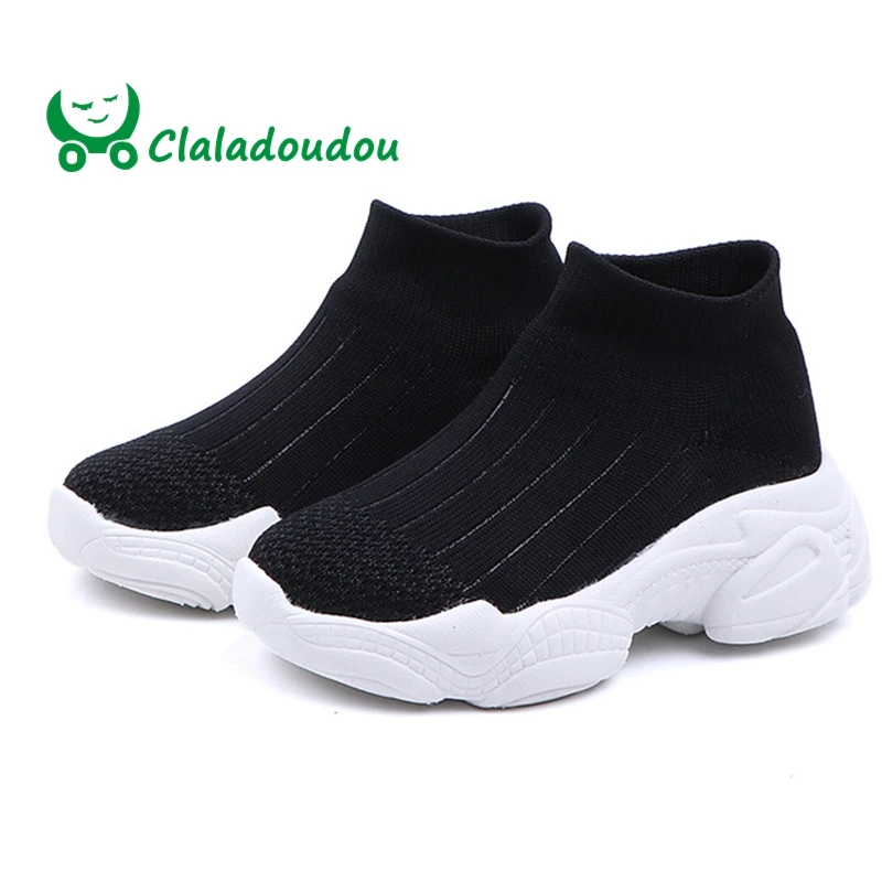 Claladoudou 14-см 16 см 2019 весенние дышащие сетчатые туфли для девочек черные бежевые EVA Легкие мягкие подошвы детская обувь для младенцев