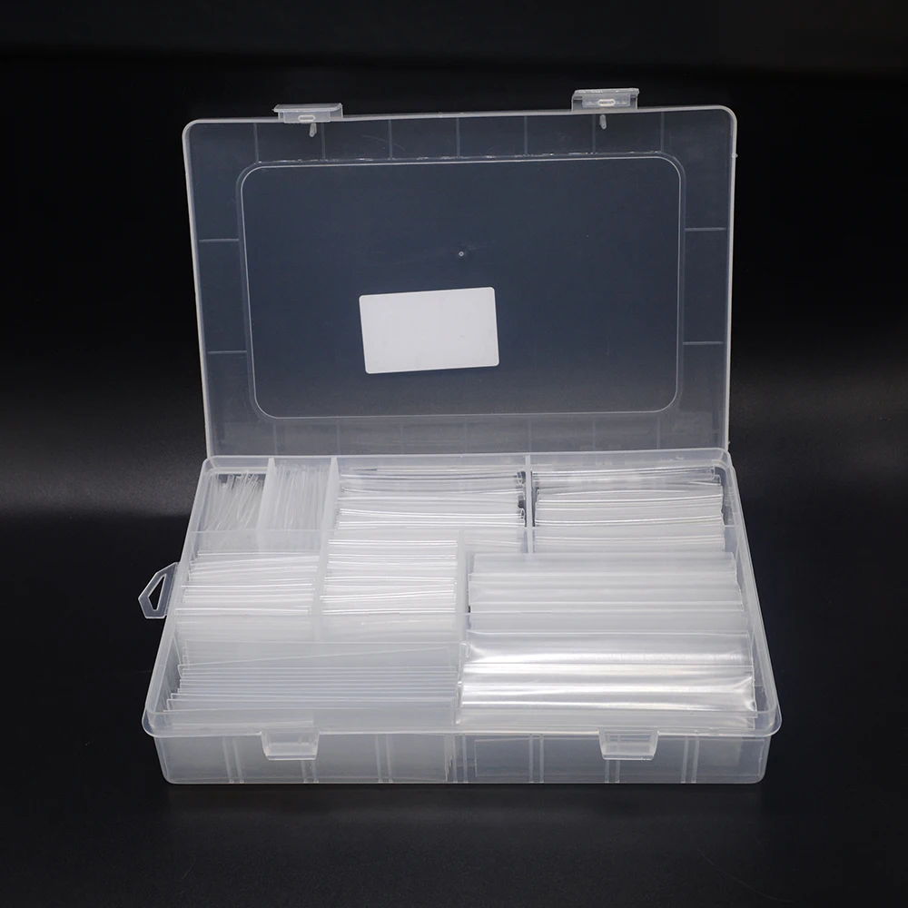 

385PCS Transparent 9 Specification Transparent Heat Shrinkable Tube Suit Household DIY Environmental Protection Combination Set