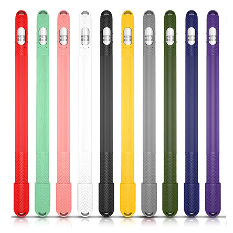 

OriWood For Apple Pencil 1 2 Pencil case Tablet Touch Stylus Pen Protective Cover Pouch Portable Anti-knock soft Silicone Case