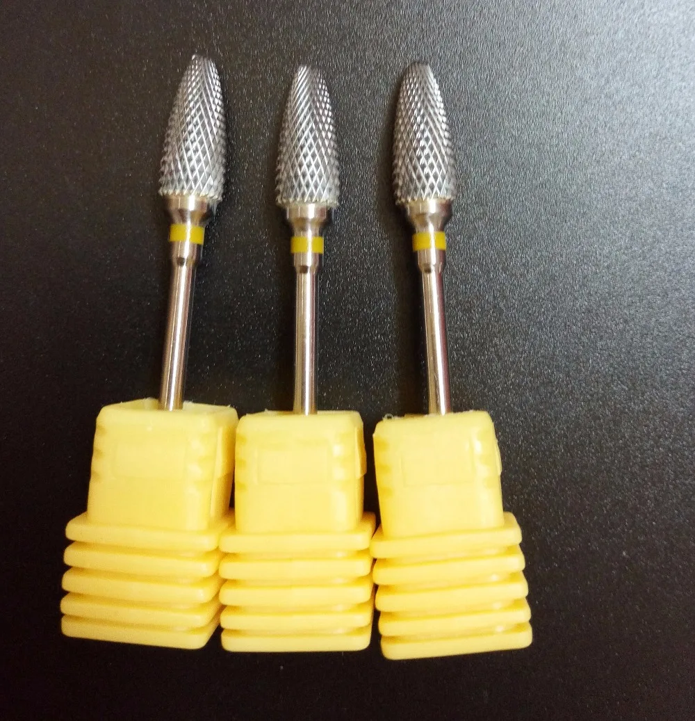 Arquivo de Unhas Hot! Professional Carbide Profissional Carboneto Unha Broca Bit x Fino Topo Elétrica Ouro 203001 Amarelo 10 Pieces3 - 32 8 Hot! 10 pieces3 32 professional carbide profissional