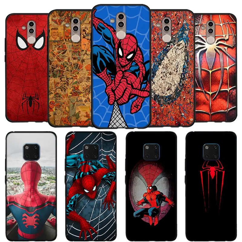 

Marvel Hero Spider Man Phone Case for Huawei Mate 10 20 Lite Soft Silicone Coque fundas Case for Mate 9 10 20 Pro Case
